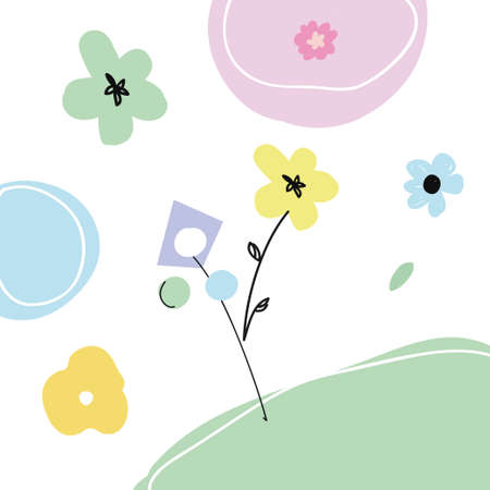 Vector illustration of flowers.のイラスト素材