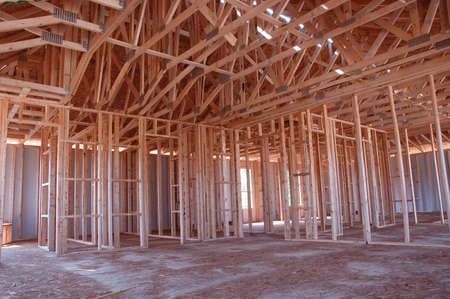 Construction - House Framing and Trussesの写真素材