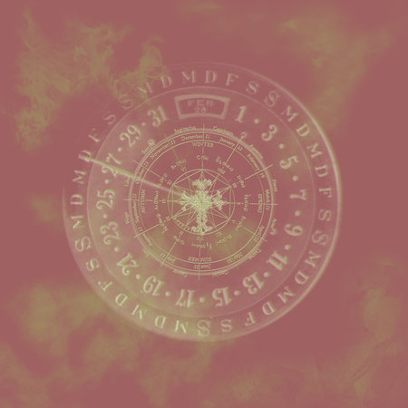 Abstract Zodiac Calendar Backgroundの写真素材