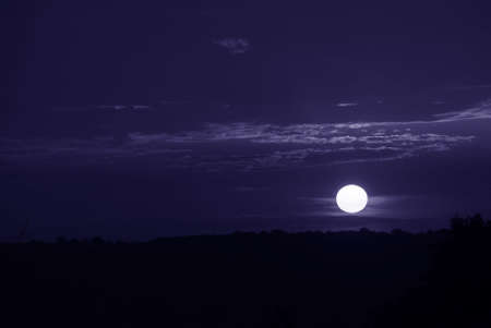 Sunset in blue and black.の写真素材