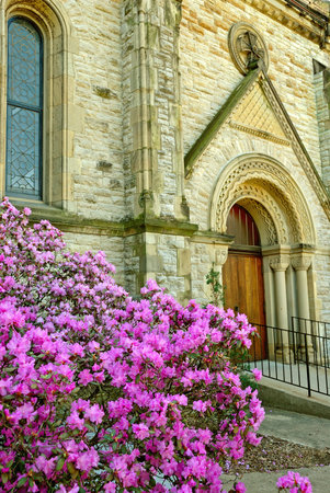 Historic 1800s Church - Architectural detail and beauty of an historical 1800s church. の写真素材