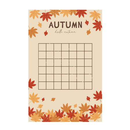 To do planner template. Daily check list cozy autumn vibes.のイラスト素材