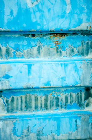 Background made of blue metal container. Urbanの写真素材