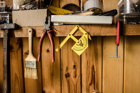 Mess in the workplace service repair tools. Workplace conceptの写真素材