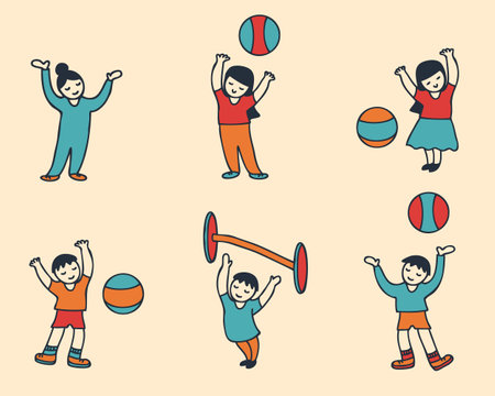 People involved in sports wellness health concept collection. Perfect for tee, stickers, poster. vector illustration.のイラスト素材