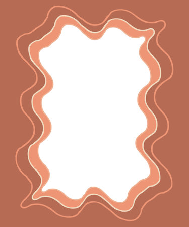 Wave curved edge border. Geometric abstract background. Hand drawn vector illustration isolated on white background.のイラスト素材