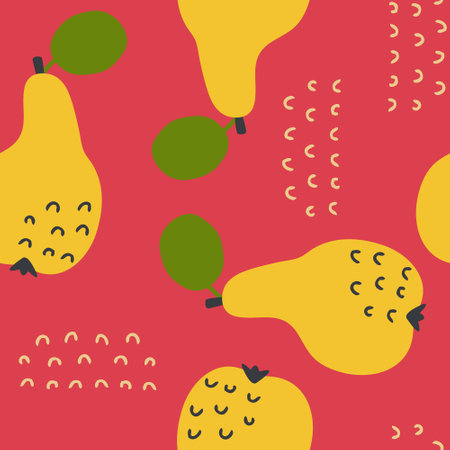 Modern art minimalist style seamless pattern with pearls. Perfect for banner, textile, fabric, paper, label, sale. Hand drawn vector illustration.のイラスト素材