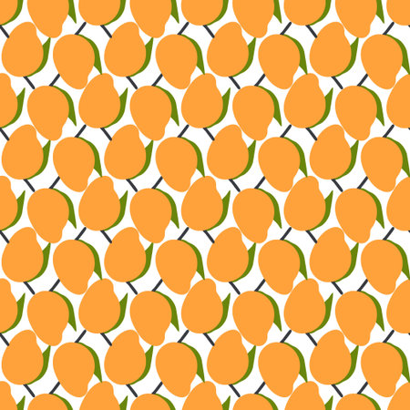 Modern art minimalist style seamless pattern with mango fruits. Perfect for banner, textile, fabric,...