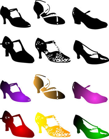 vector illustration for a variety of shoes in style.のイラスト素材