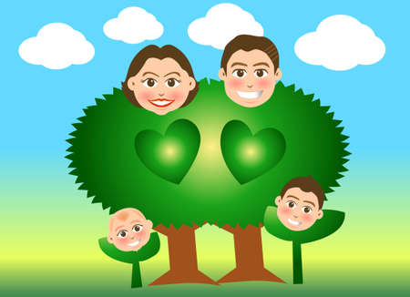 vector illustration for a relationship for family just like a tree and sproutのイラスト素材