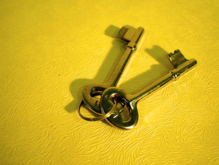 a close up for a key, metaphors for property, power, authority, winning,の写真素材