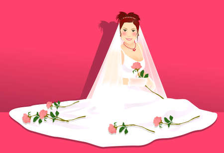 a illustration for a beautiful brideのイラスト素材