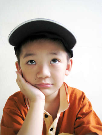 a portait of a asian boyの写真素材