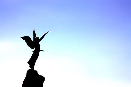 Silhouette of a memorialの写真素材