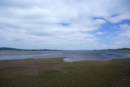 Scenic view over the riverの写真素材