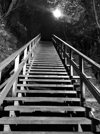 Stairway to darkness concept
