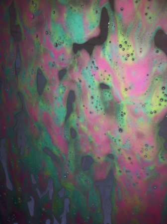 Car wash with the different color foam soap