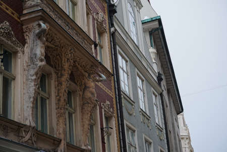art nouveau in Riga backgroundの写真素材