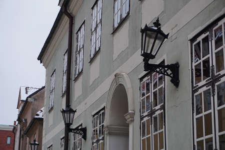 Crooked lantern background.の写真素材