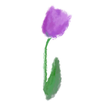 It is an illustration of a gorgeous tulip drawn in the watercolor style.のイラスト素材