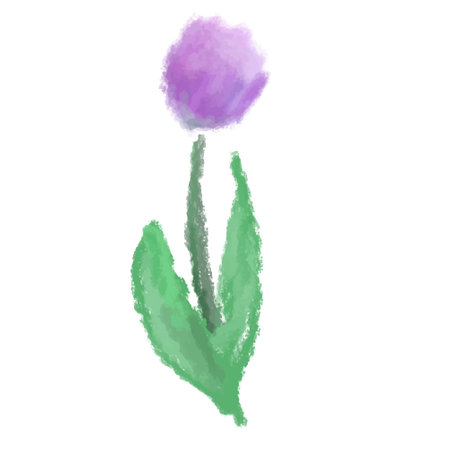 It is an illustration of a gorgeous tulip drawn in the watercolor style.のイラスト素材