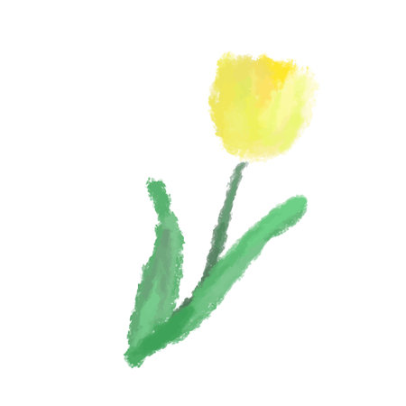 It is an illustration of a gorgeous tulip drawn in the watercolor style.のイラスト素材