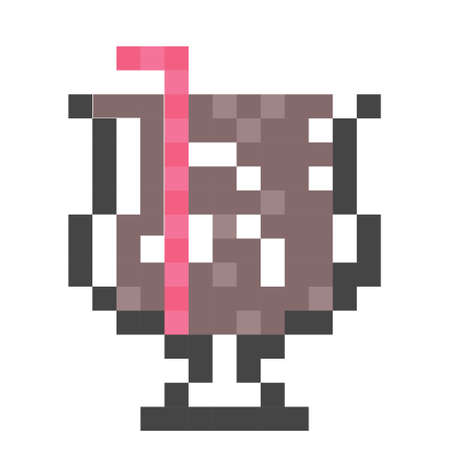 This is a pixel illustration of juice.のイラスト素材