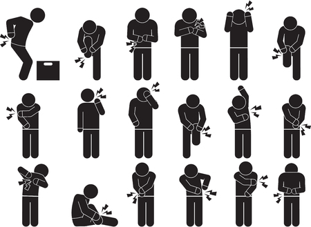 body pain icon setのイラスト素材