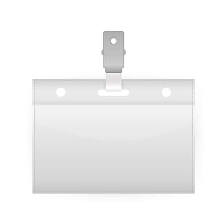 Card with name tag empty on white background.のイラスト素材