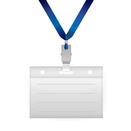 Card with name tag empty on white background.のイラスト素材