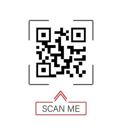 Scanning in flat style on white background. Flat infographic. Online payment. Telephone iconのイラスト素材