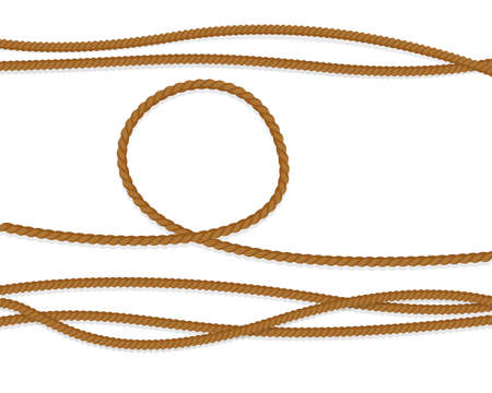 Realistic pattern with cord on white background. Cord, great design for any purposes.のイラスト素材