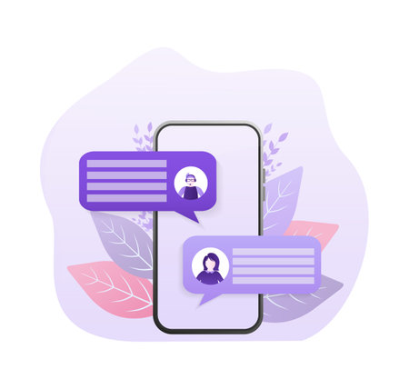 Telephone operator. Cartoon character. Support service icon. Online support call center. Customer service.Vector illustration, virtual business assistant.のイラスト素材