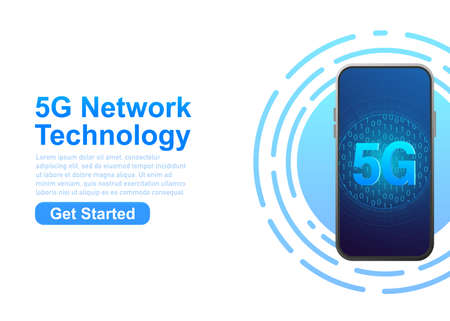 5g network technology. Abstract icon. 3d vector background. Home network. Business concept. Abstract...