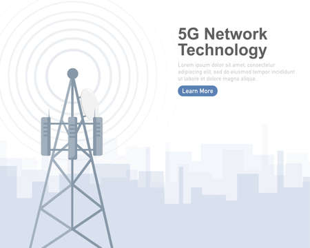 5g network technology. Abstract icon. 3d vector background. Home network. Business concept. Abstract...