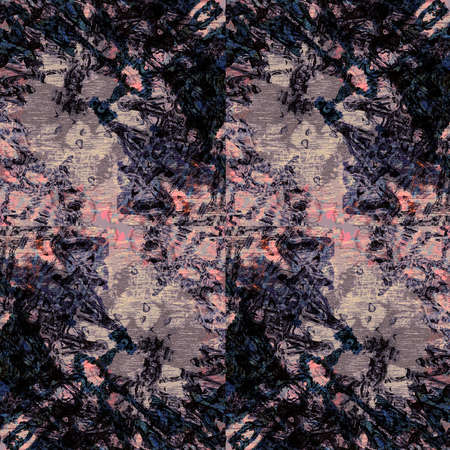 Colorful Seamless Grunge Pattern. Abstract Messy Painted Antique Texture. Modern Futuristic Wall Backdrop For Background, Wallpaperの写真素材
