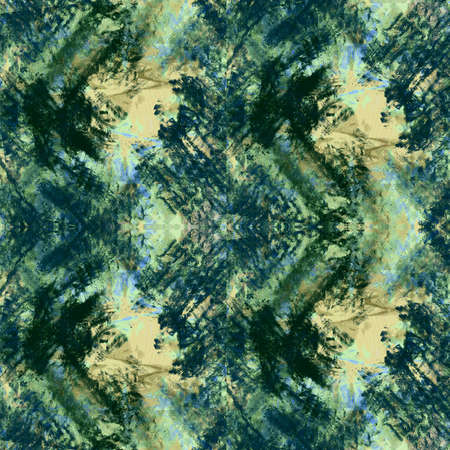 Colorful Seamless Grunge Pattern. Abstract Messy Painted. Modern Futuristic Wall Backdrop For Backgroundの写真素材