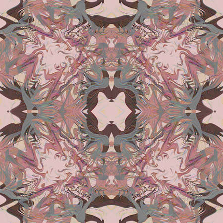 Colorful Seamless Grunge Pattern. Abstract Messy Painted. Modern Futuristic Wall Backdrop For Backgroundの写真素材