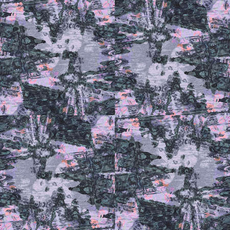 Colorful Seamless Grunge Pattern. Abstract Messy Painted. Modern Futuristic Wall Backdrop For Backgroundの写真素材