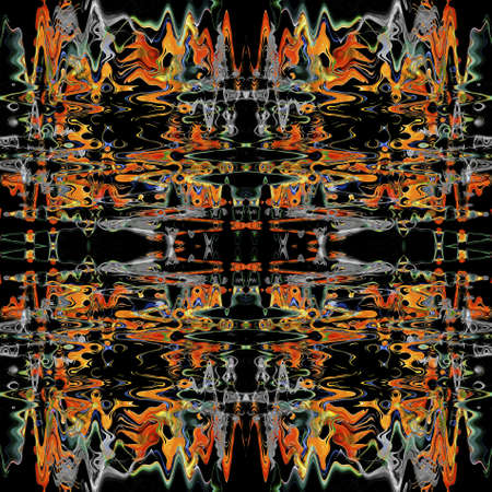 Colorful Seamless Grunge Pattern. Abstract Messy Painted. Modern Futuristic Wall Backdrop For Backgroundの写真素材