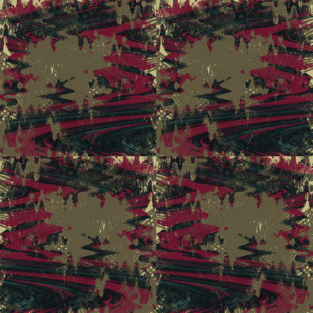 Colorful Seamless Grunge Pattern. Abstract Messy Painted Antique Texture. Modern Futuristic Wall Backdrop For Background, Wallpaperの写真素材