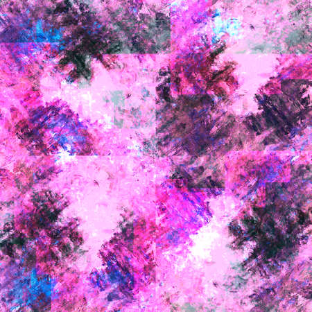 Colorful Seamless Grunge Pattern. Abstract Messy Painted Antique Texture. Modern Futuristic Wall Backdrop For Background, Wallpaperの写真素材