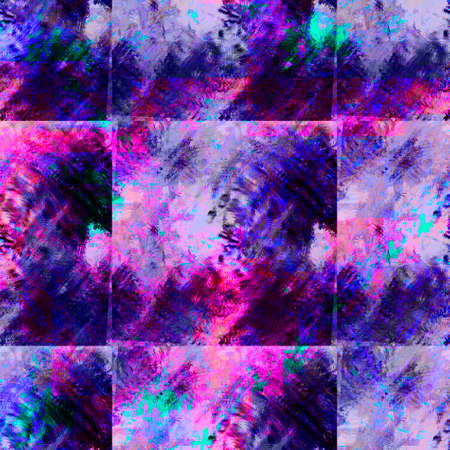Colorful Seamless Grunge Pattern. Abstract Messy Painted Antique Texture. Modern Futuristic Wall...