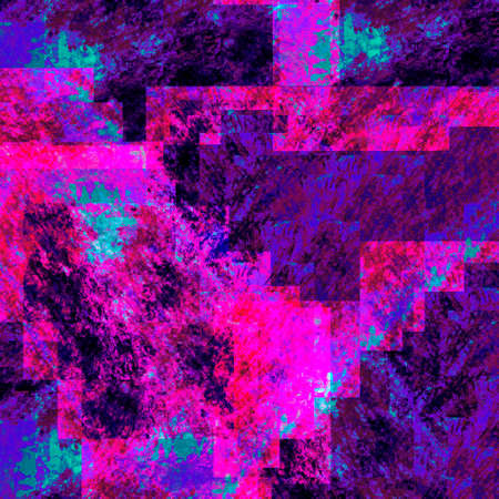 Colorful Seamless Grunge Pattern. Abstract Messy Painted Antique Texture. Modern Futuristic Wall Backdrop For Background, Wallpaperの写真素材