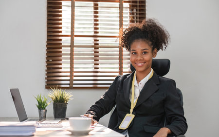 Business woman using calculator for do math finance on wooden desk in office and business working...