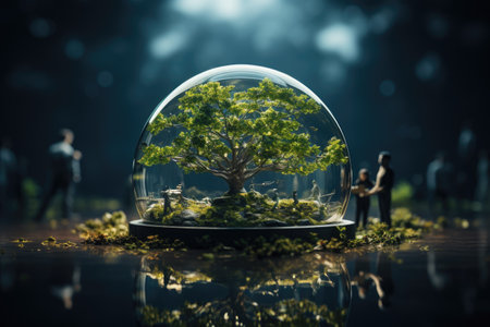 Ideas about renewable energy policy and international cooperation for a greener world by Generative AIの素材