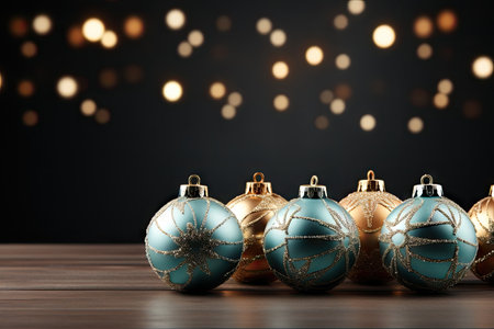Christmas background with copy space for text, 3D rendered, realistic by Generative AIの素材