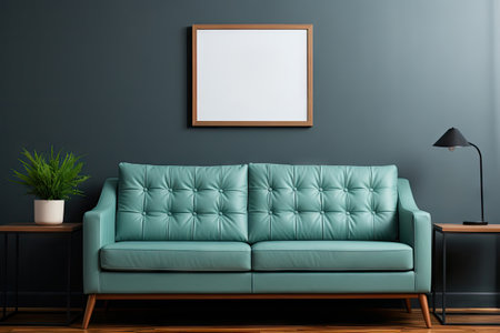 A simple frame to simulate a contemporary setting in a living room.by Generative AI.の素材