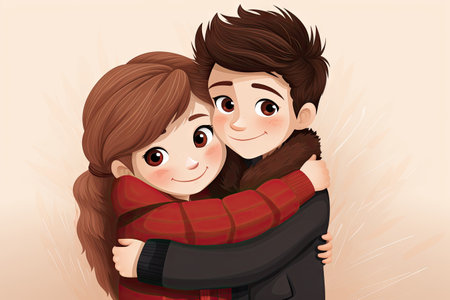 international hug day graphic Perfect for celebrating International Hug Day.by Generative AIの素材