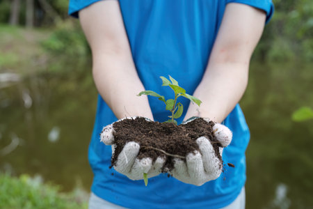 Volunteers Planting Trees for Environmental Conservation and Community Greening Efforts